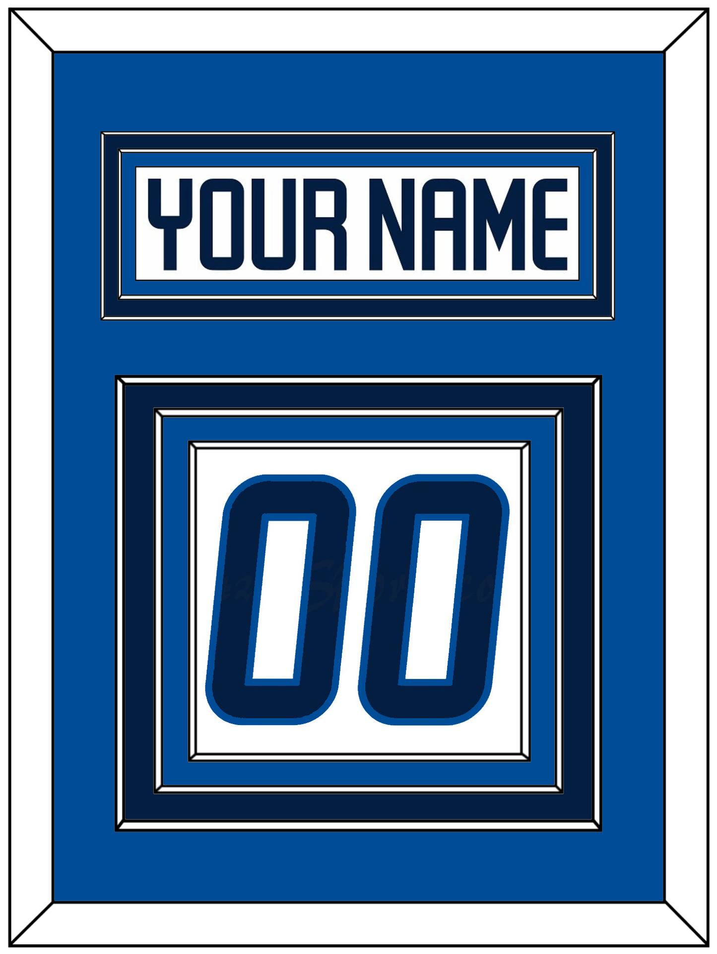 Winnipeg Nameplate & Number (Back) - Road White - Premier Tier 4