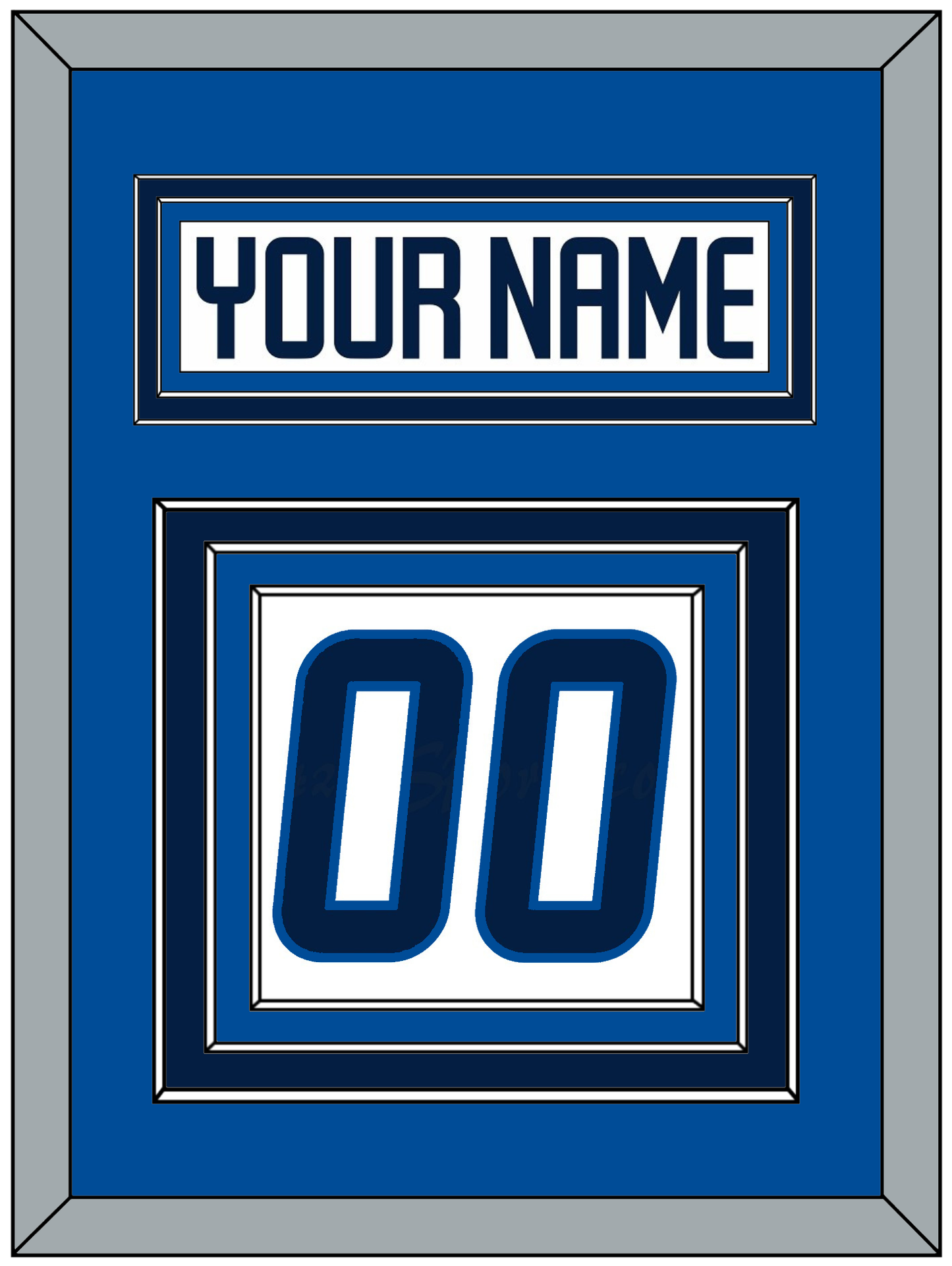Winnipeg Nameplate & Number (Back) - Road White - Premier Tier 4