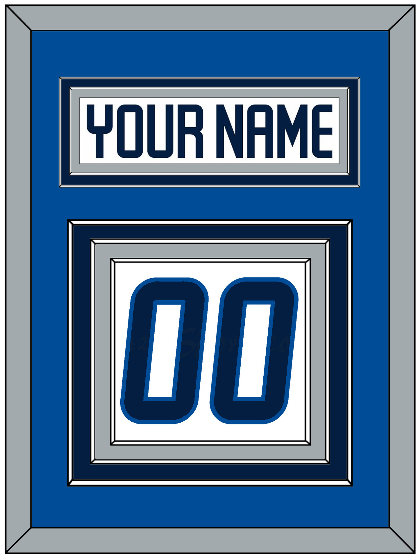 Winnipeg Nameplate & Number (Back) - Road White - Premier Tier 5
