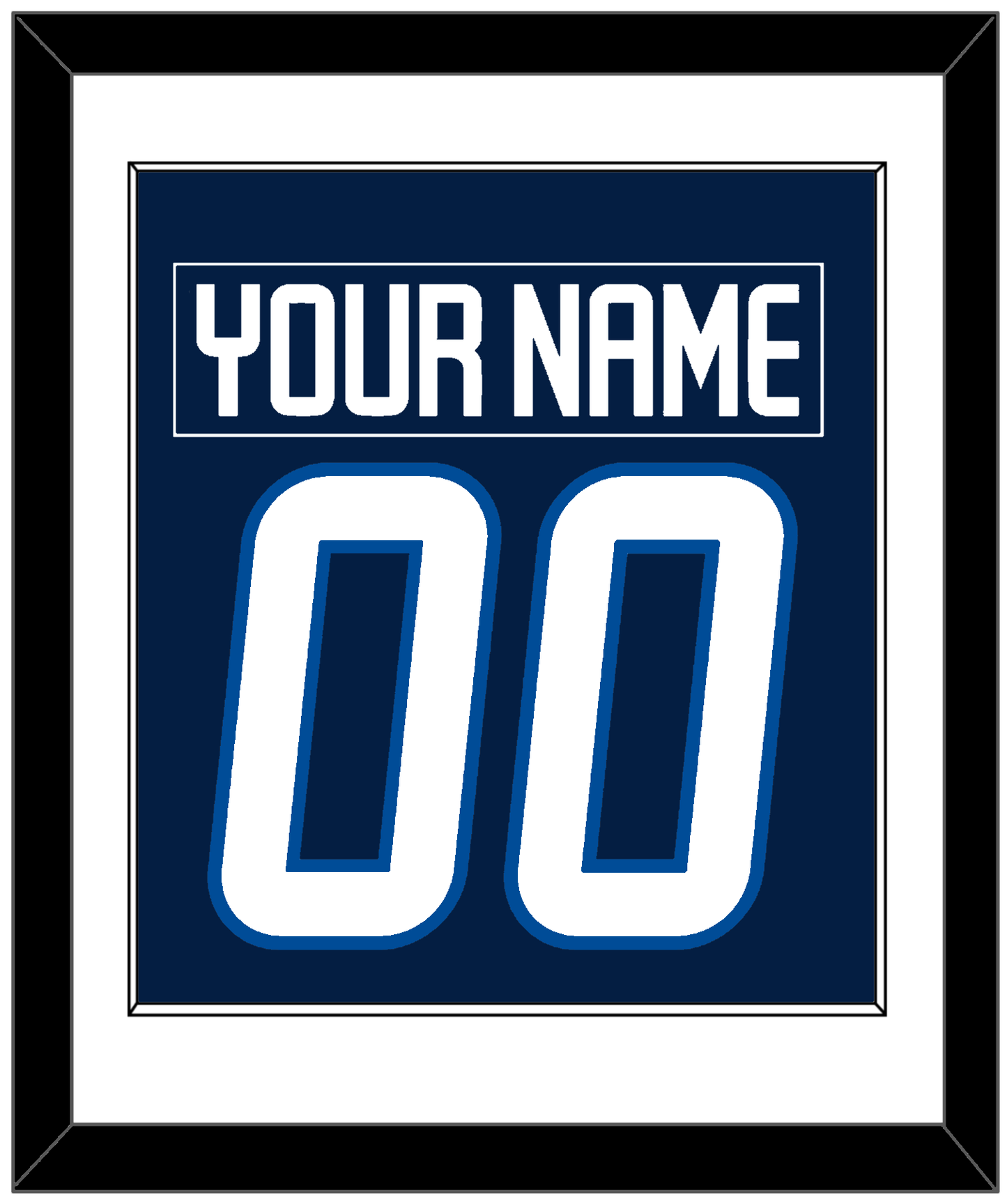 Winnipeg Nameplate & Number (Back) Combined - Home Navy Blue - Essential Tier 1
