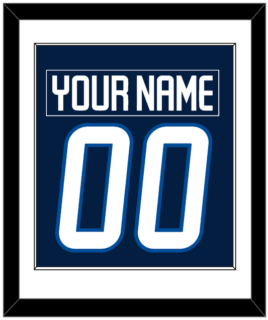 Winnipeg Nameplate & Number (Back) Combined - Home Navy Blue - Essential Tier 1