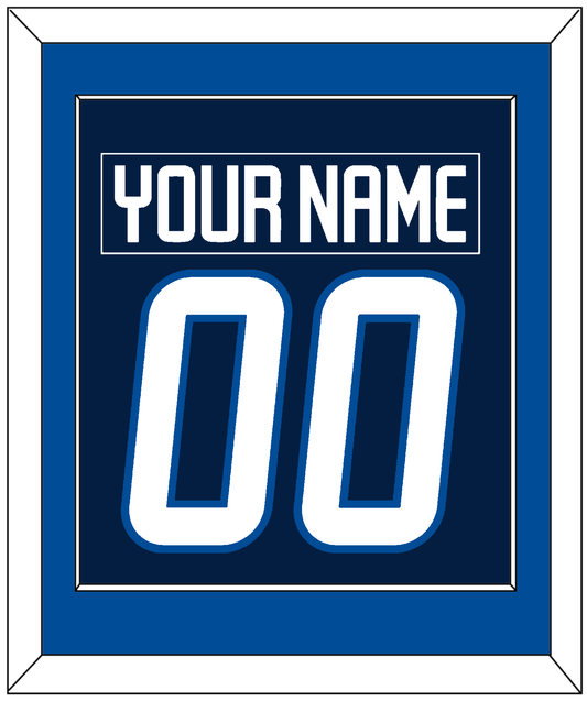 Winnipeg Nameplate & Number (Back) Combined - Home Navy Blue - Essential Tier 2