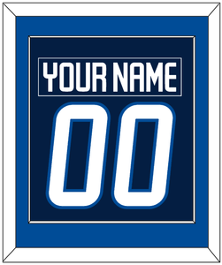 Winnipeg Nameplate & Number (Back) Combined - Home Navy Blue - Single Mat 2