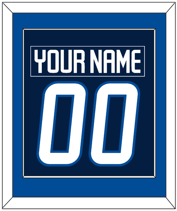 Winnipeg Nameplate & Number (Back) Combined - Home Navy Blue - Single Mat 2