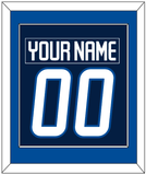 Winnipeg Nameplate & Number (Back) Combined - Home Navy Blue - Single Mat 2