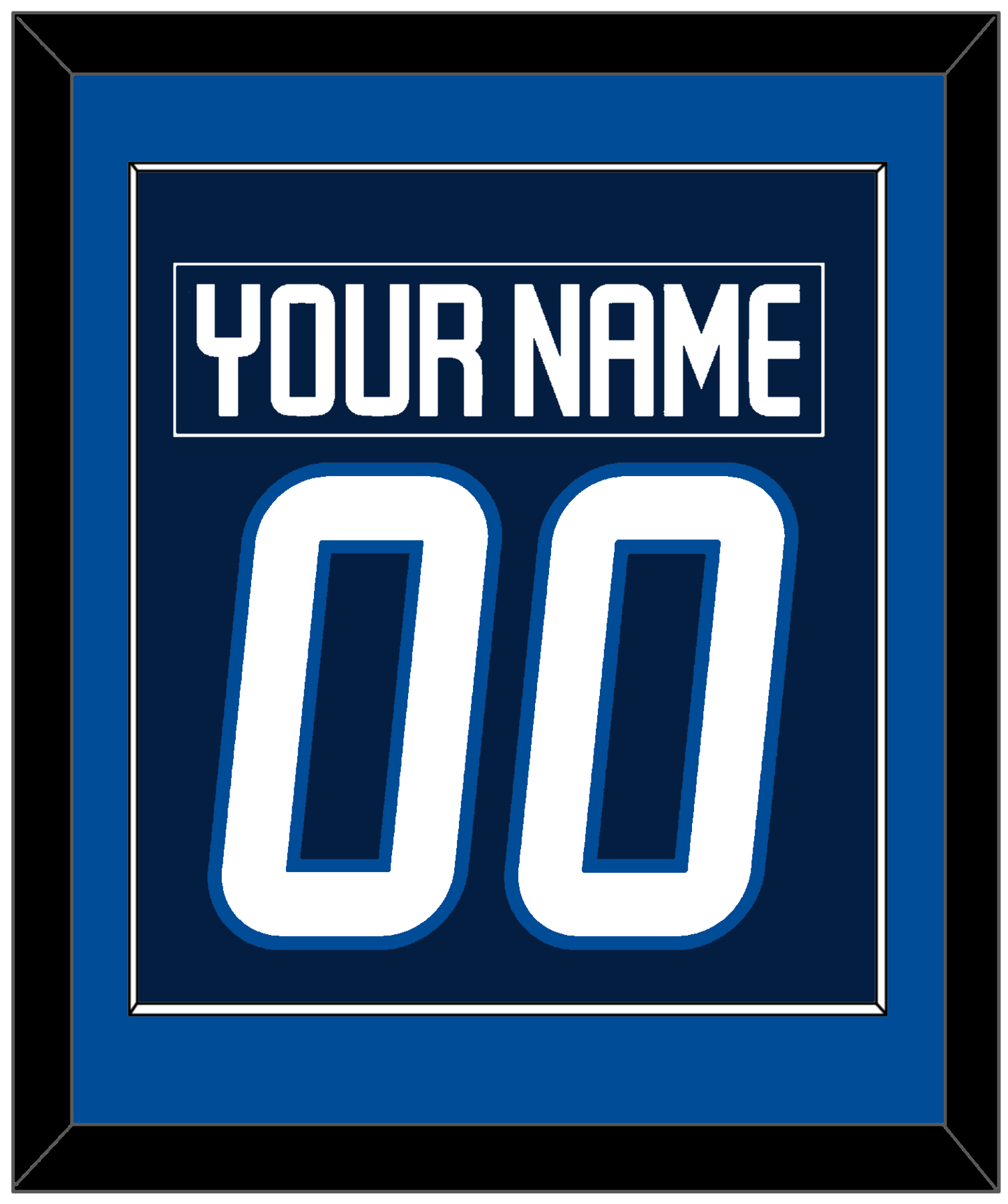 Winnipeg Nameplate & Number (Back) Combined - Home Navy Blue - Essential Tier 2