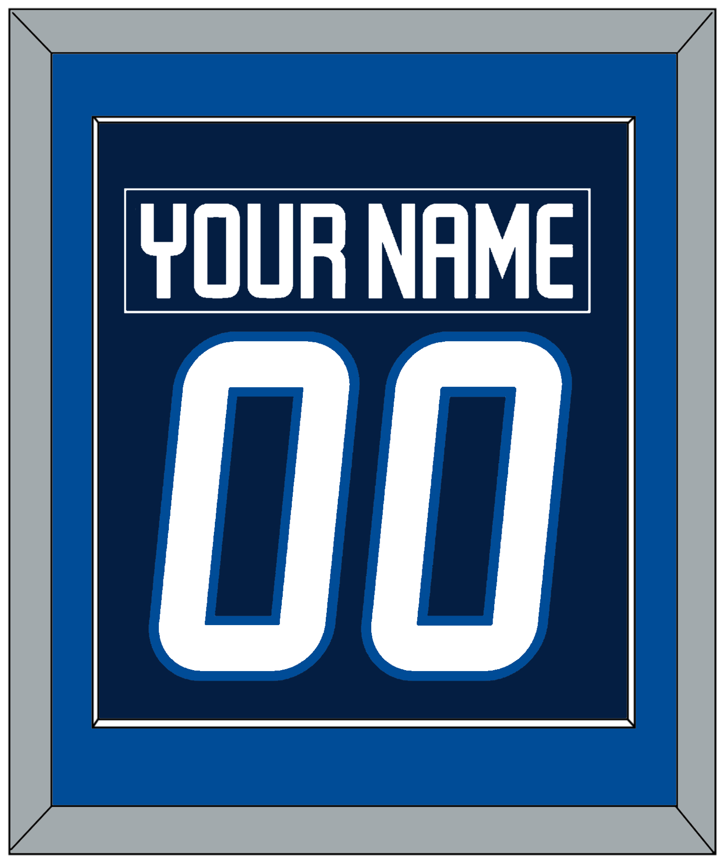 Winnipeg Nameplate & Number (Back) Combined - Home Navy Blue - Essential Tier 2