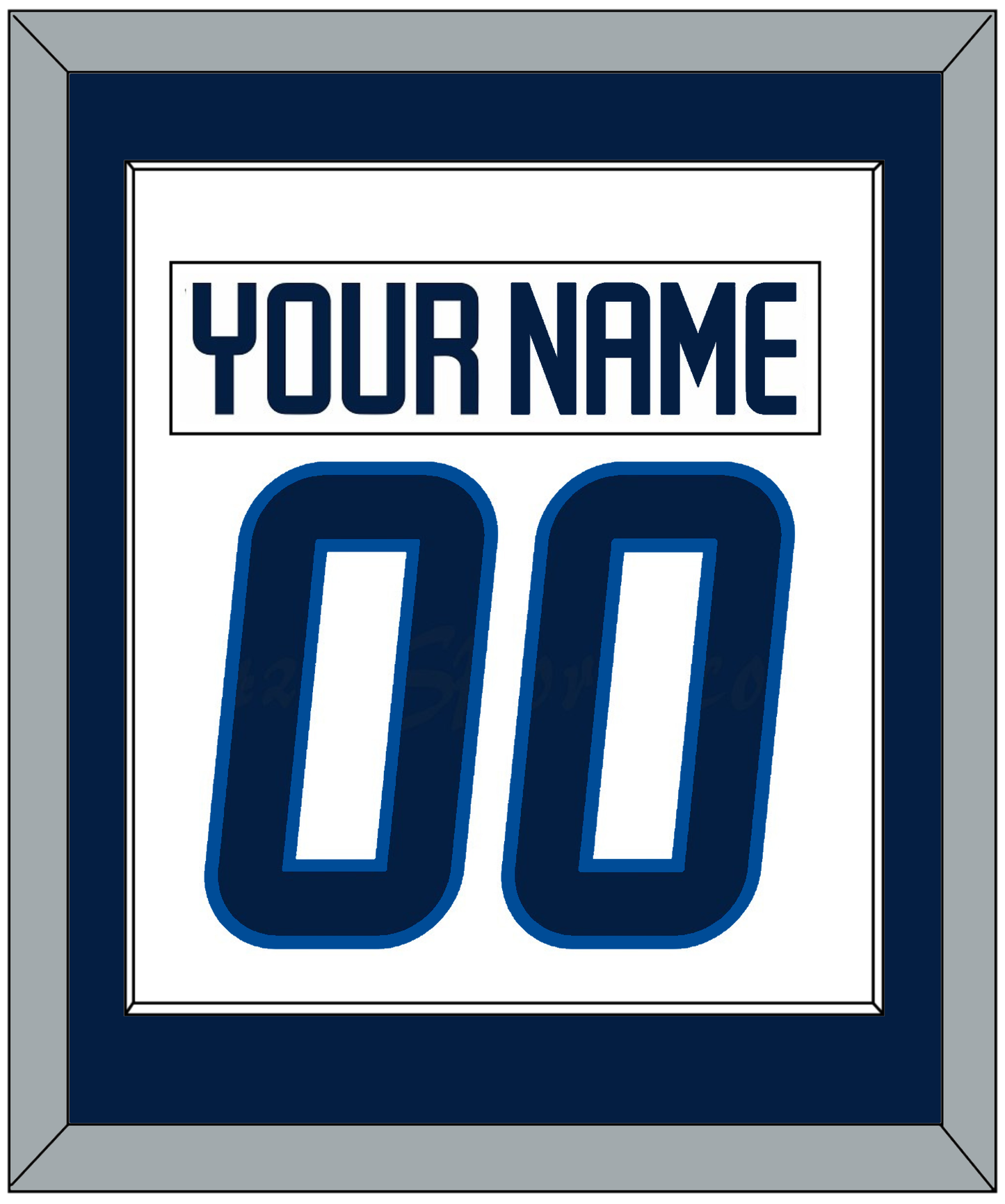 Winnipeg Nameplate & Number (Back) Combined - Road White - Essential Tier 1