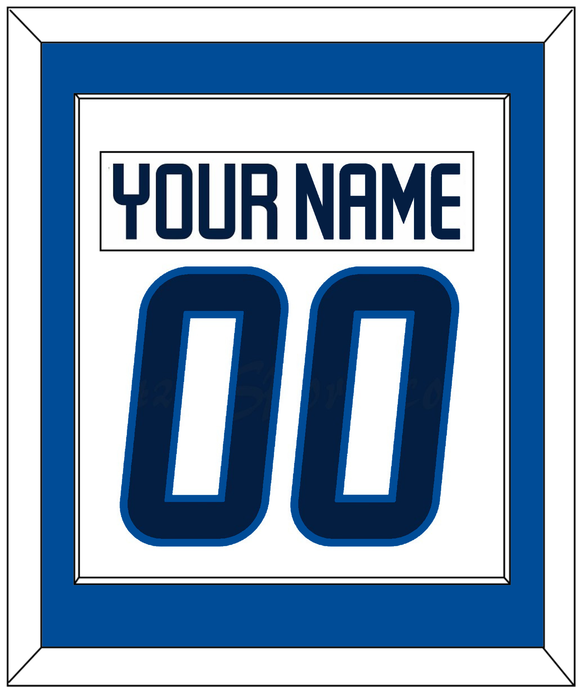 Winnipeg Nameplate & Number (Back) Combined - Road White - Single Mat 2