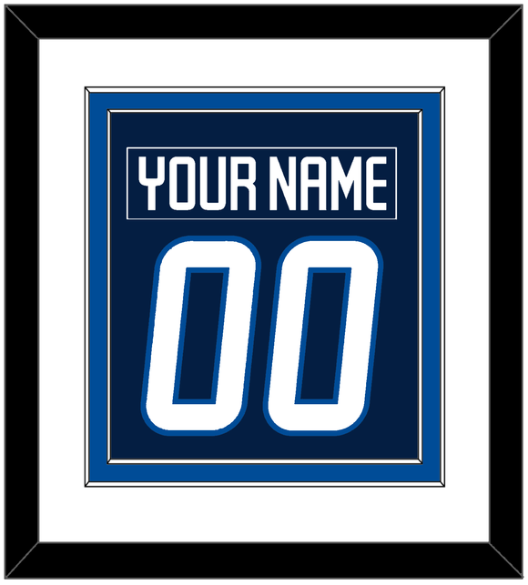 Winnipeg Nameplate & Number (Back) Combined - Home Navy Blue - Double Mat 1