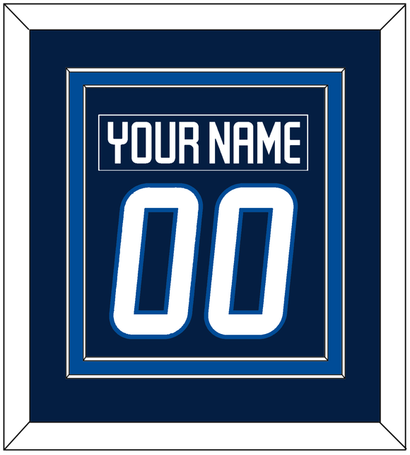 Winnipeg Nameplate & Number (Back) Combined - Home Navy Blue - Double Mat 2
