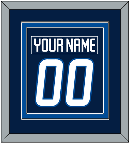 Winnipeg Nameplate & Number (Back) Combined - Home Navy Blue - Signature Tier 2