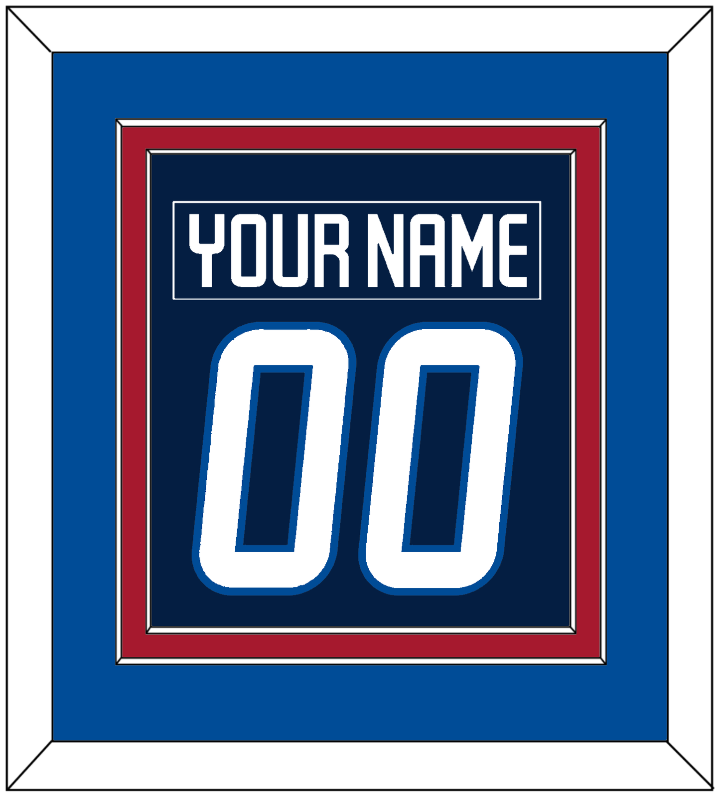 Winnipeg Nameplate & Number (Back) Combined - Home Navy Blue - Signature Tier 3