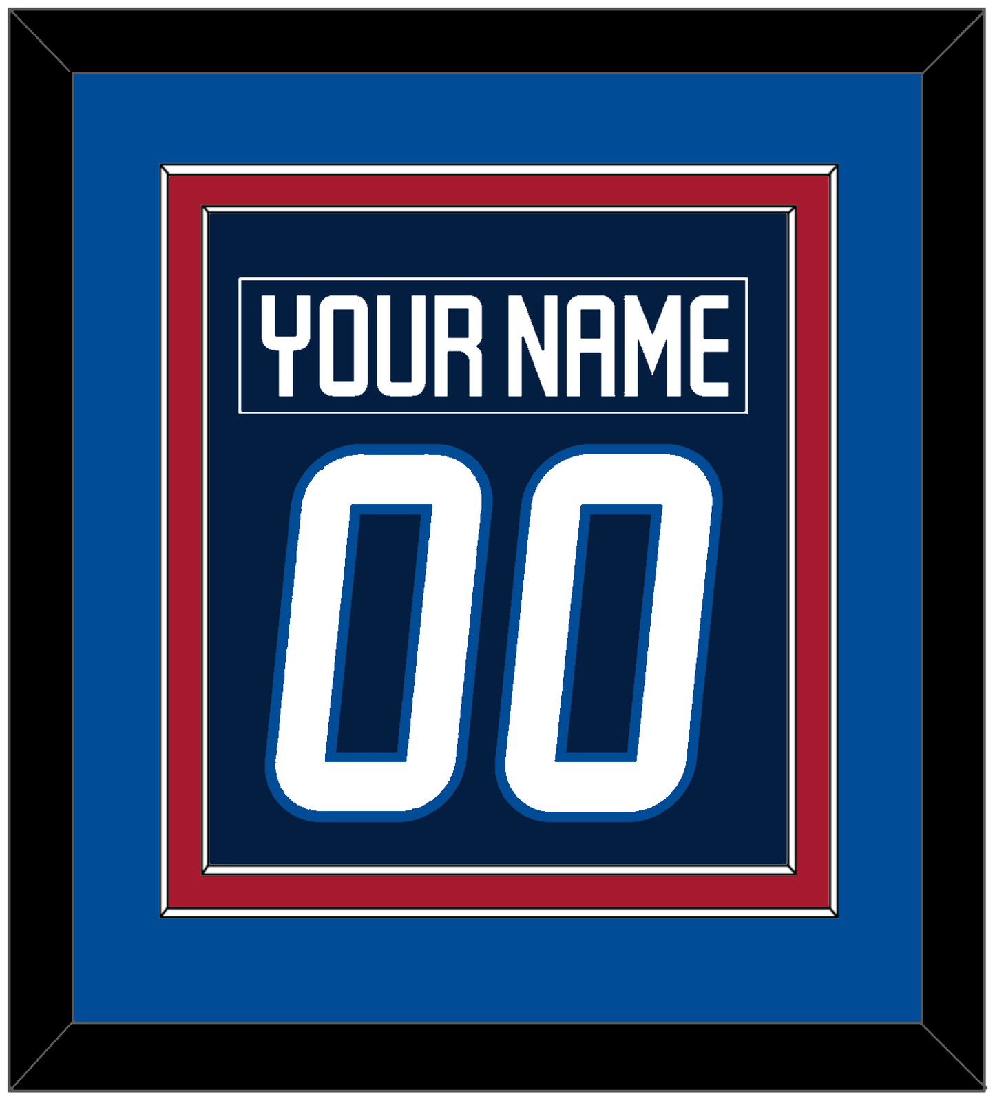 Winnipeg Nameplate & Number (Back) Combined - Home Navy Blue - Signature Tier 3