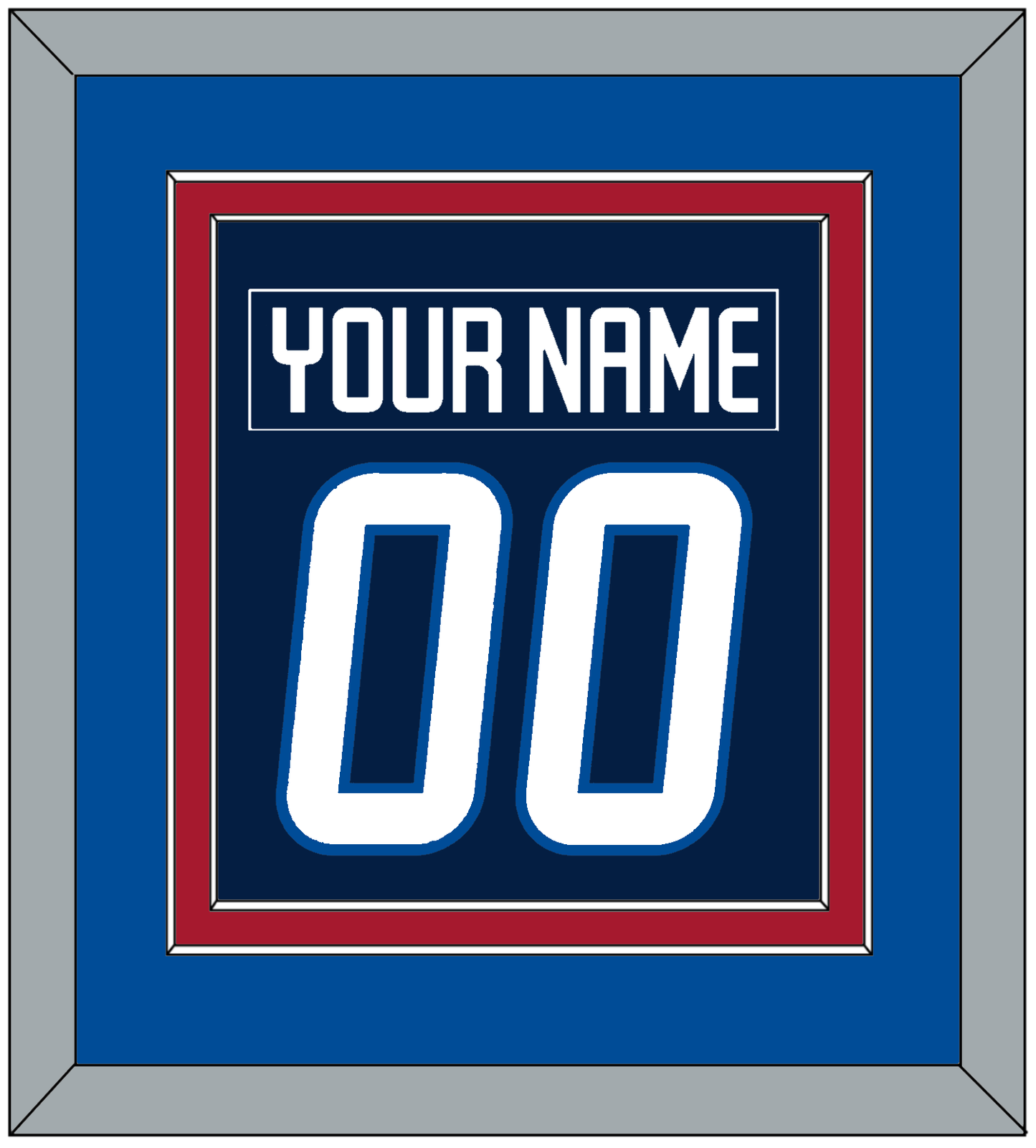 Winnipeg Nameplate & Number (Back) Combined - Home Navy Blue - Signature Tier 3