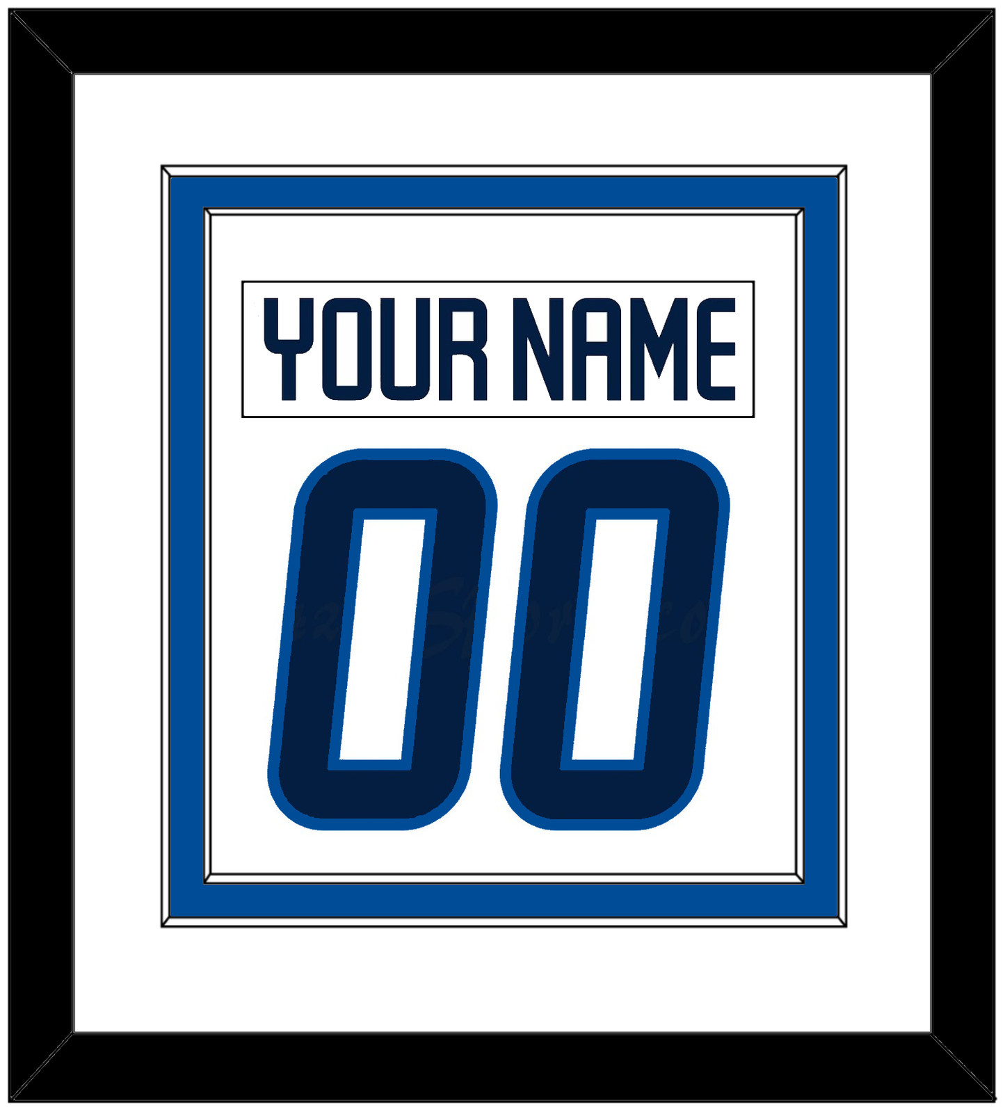 Winnipeg Nameplate & Number (Back) Combined - Road White - Signature Tier 1