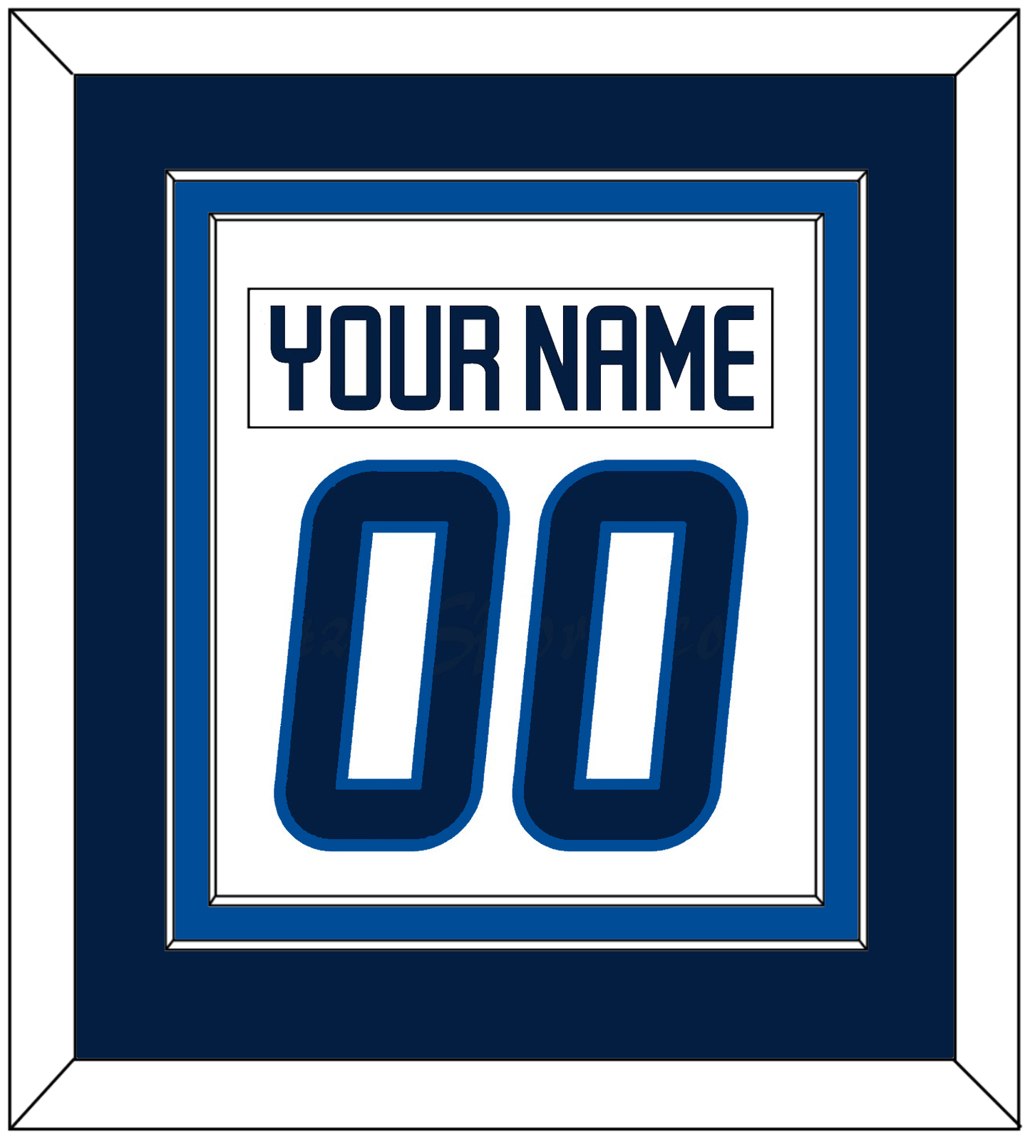 Winnipeg Nameplate & Number (Back) Combined - Road White - Signature Tier 2