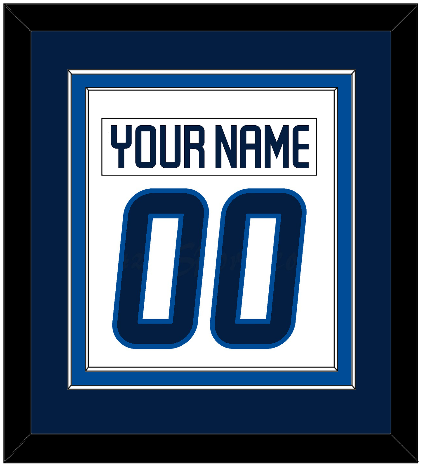 Winnipeg Nameplate & Number (Back) Combined - Road White - Signature Tier 2