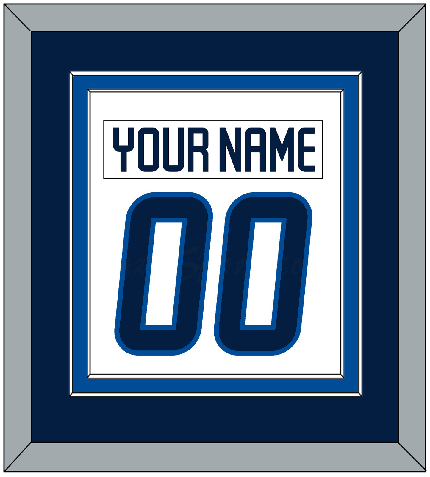 Winnipeg Nameplate & Number (Back) Combined - Road White - Signature Tier 2