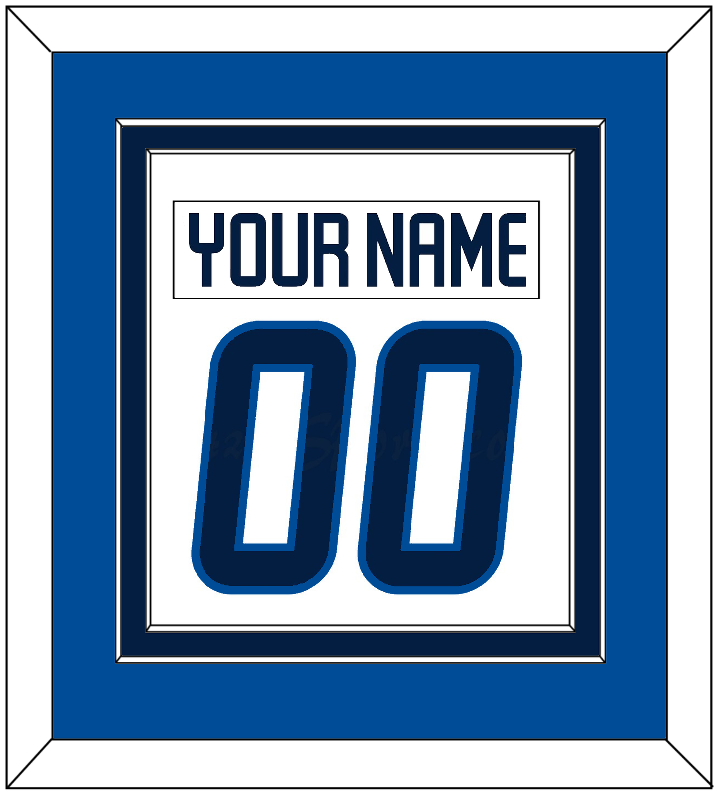 Winnipeg Nameplate & Number (Back) Combined - Road White - Signature Tier 3