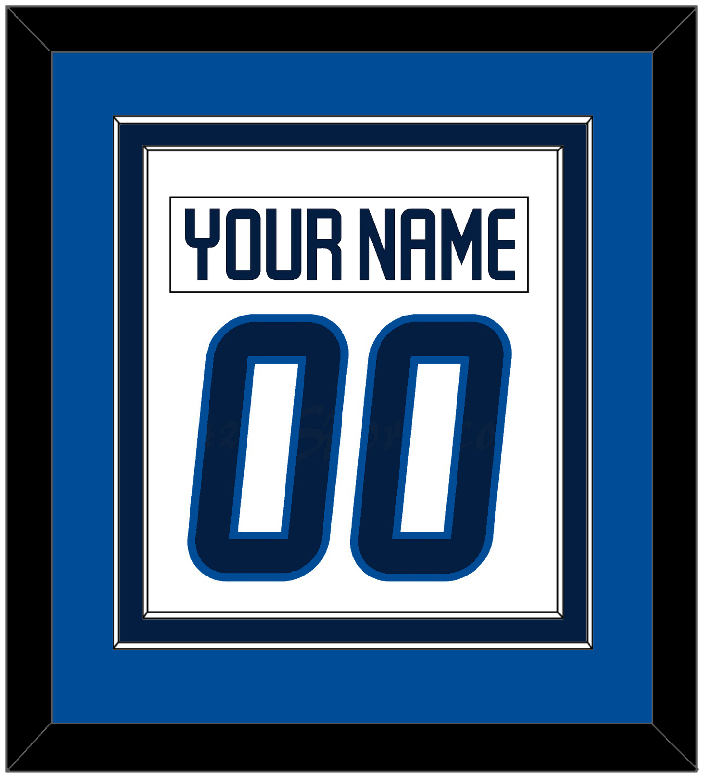 Winnipeg Nameplate & Number (Back) Combined - Road White - Signature Tier 3