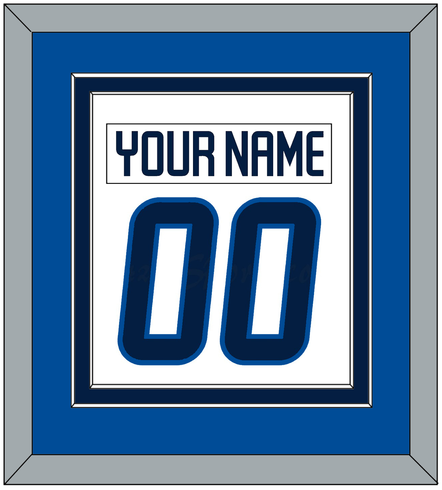 Winnipeg Nameplate & Number (Back) Combined - Road White - Signature Tier 3
