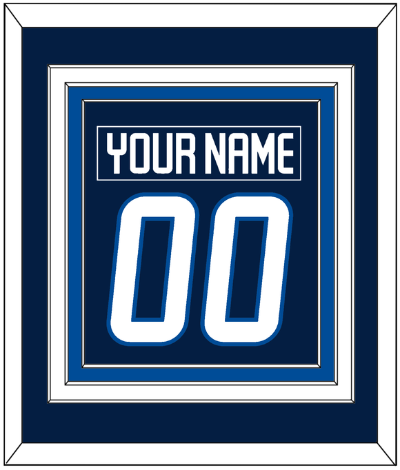 Winnipeg Nameplate & Number (Back) Combined - Home Navy Blue - Triple Mat 2