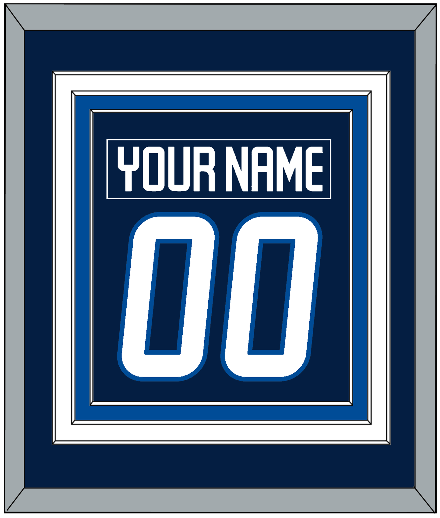 Winnipeg Nameplate & Number (Back) Combined - Home Navy Blue - Premier Tier 2