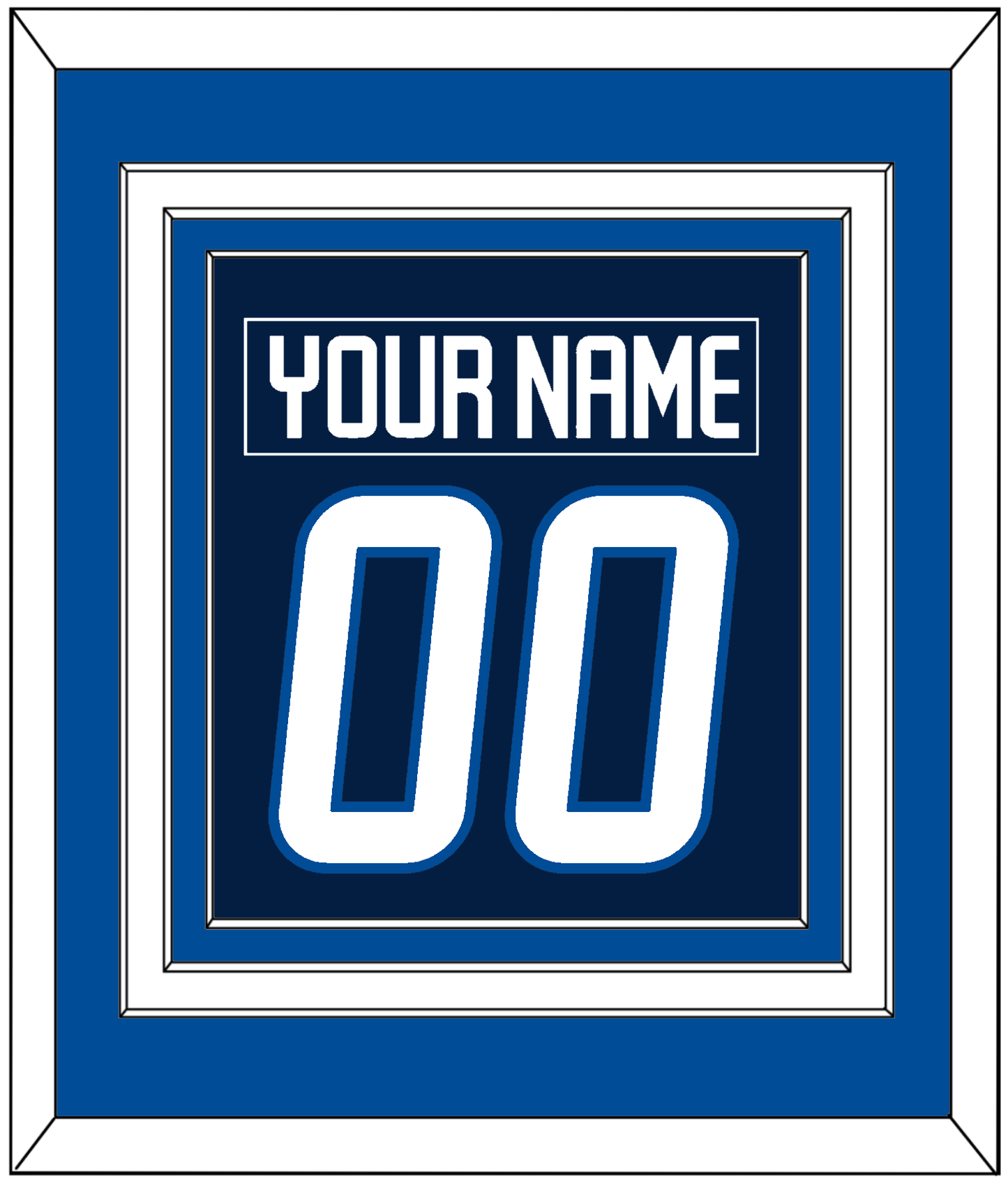 Winnipeg Nameplate & Number (Back) Combined - Home Navy Blue - Premier Tier 3