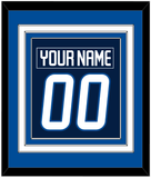 Winnipeg Nameplate & Number (Back) Combined - Home Navy Blue - Triple Mat 3