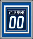 Winnipeg Nameplate & Number (Back) Combined - Home Navy Blue - Triple Mat 3