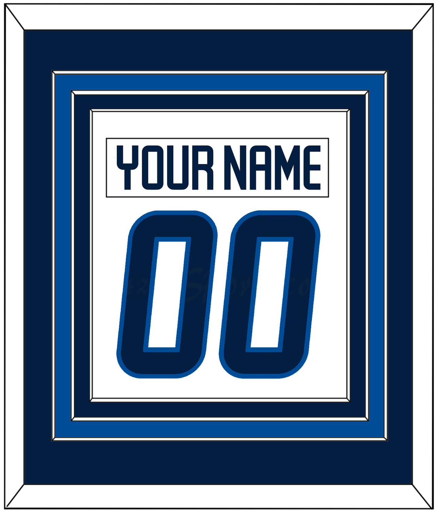 Winnipeg Nameplate & Number (Back) Combined - Road White - Premier Tier 2