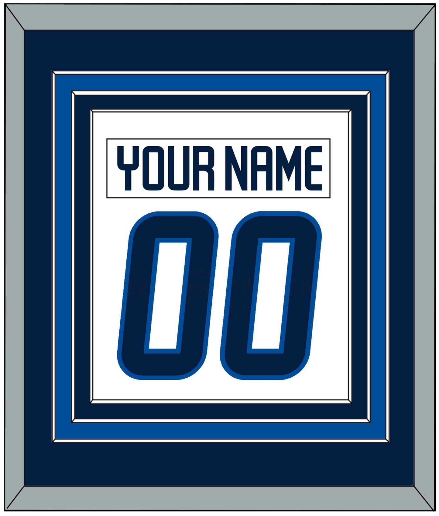 Winnipeg Nameplate & Number (Back) Combined - Road White - Premier Tier 2