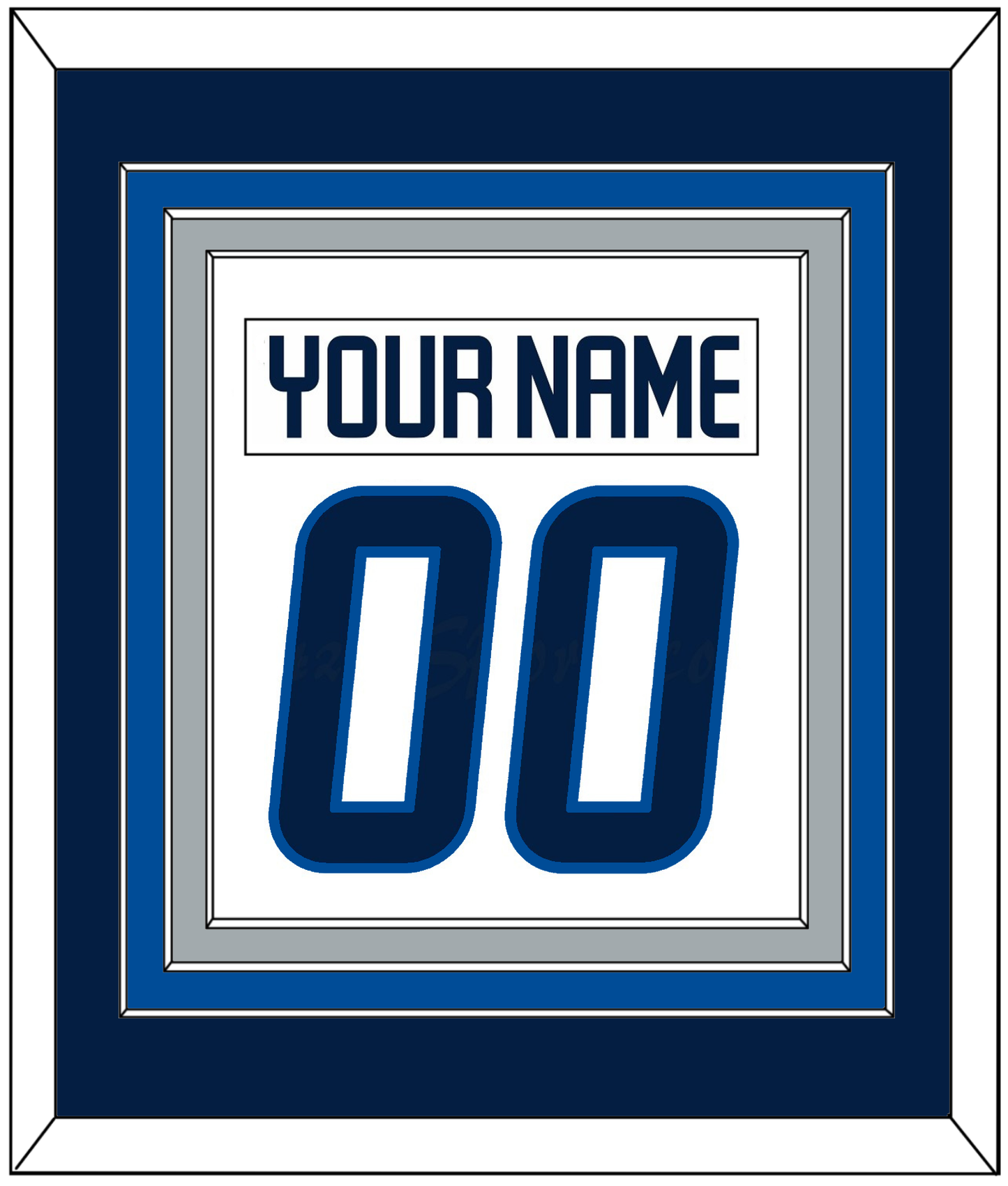Winnipeg Nameplate & Number (Back) Combined - Road White - Premier Tier 3