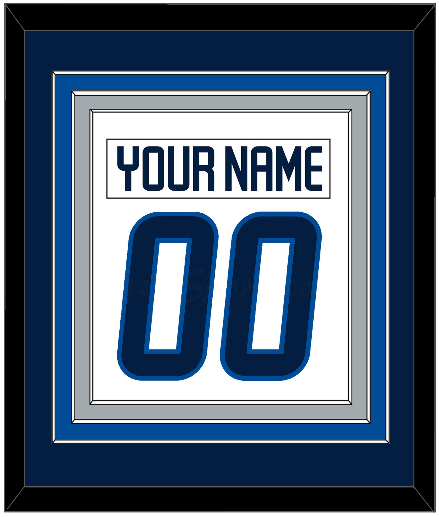 Winnipeg Nameplate & Number (Back) Combined - Road White - Premier Tier 3