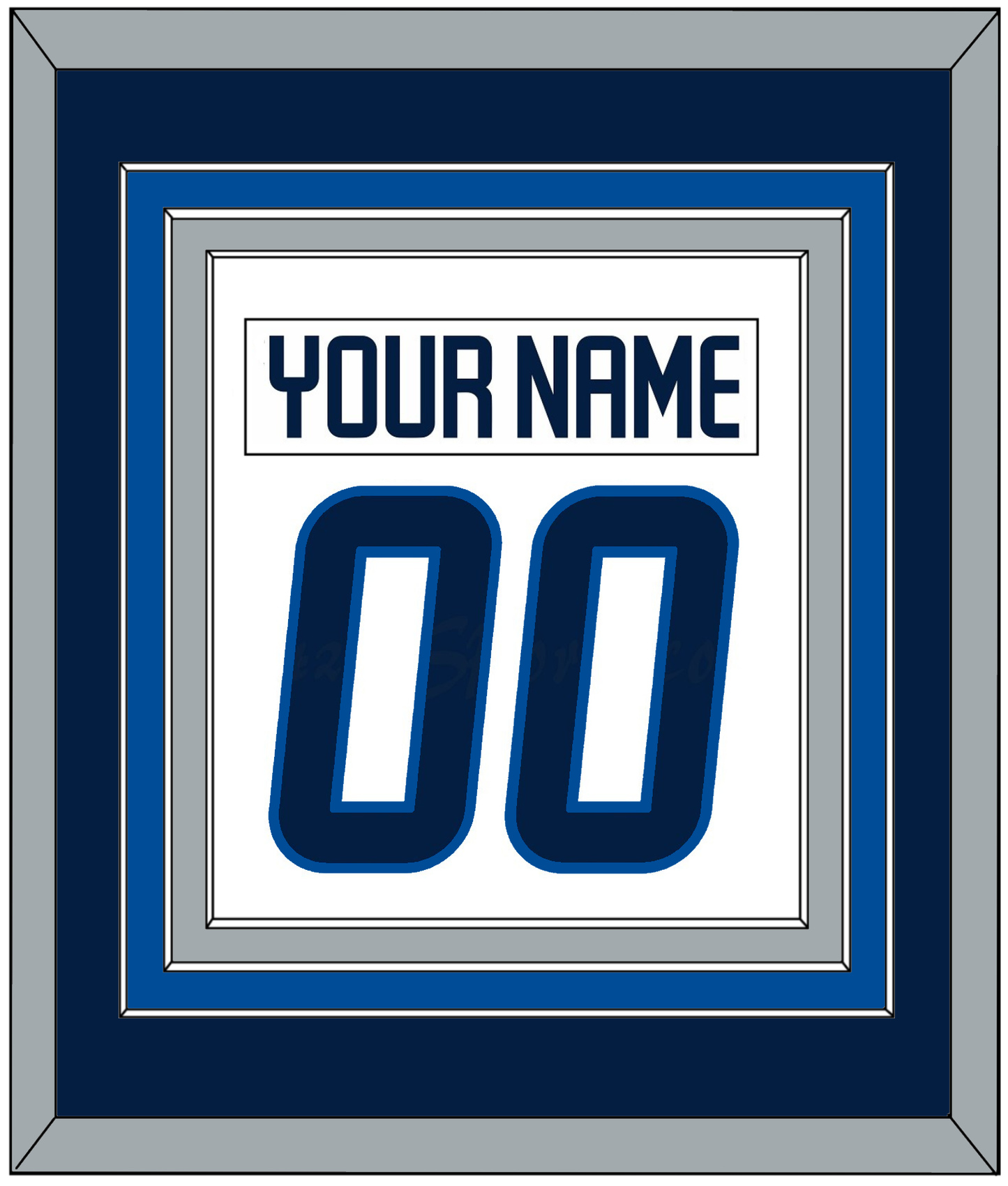Winnipeg Nameplate & Number (Back) Combined - Road White - Premier Tier 3