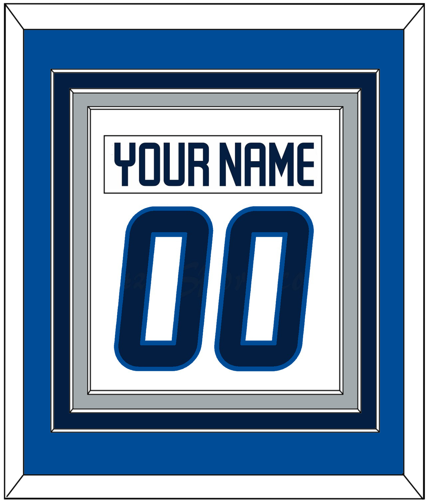Winnipeg Nameplate & Number (Back) Combined - Road White - Premier Tier 5