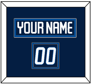 Winnipeg Nameplate & Number (Shoulder) - Home Navy - Double Mat 2