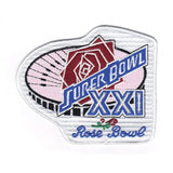 New York Nameplate & Super Bowl Jersey Patch - Road White (1980-1988) - Double Mat 1