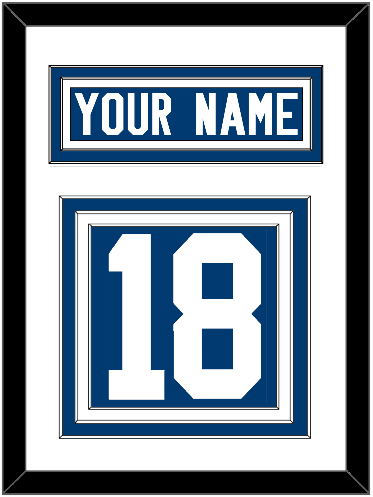 Nameplate and full number Split layout
