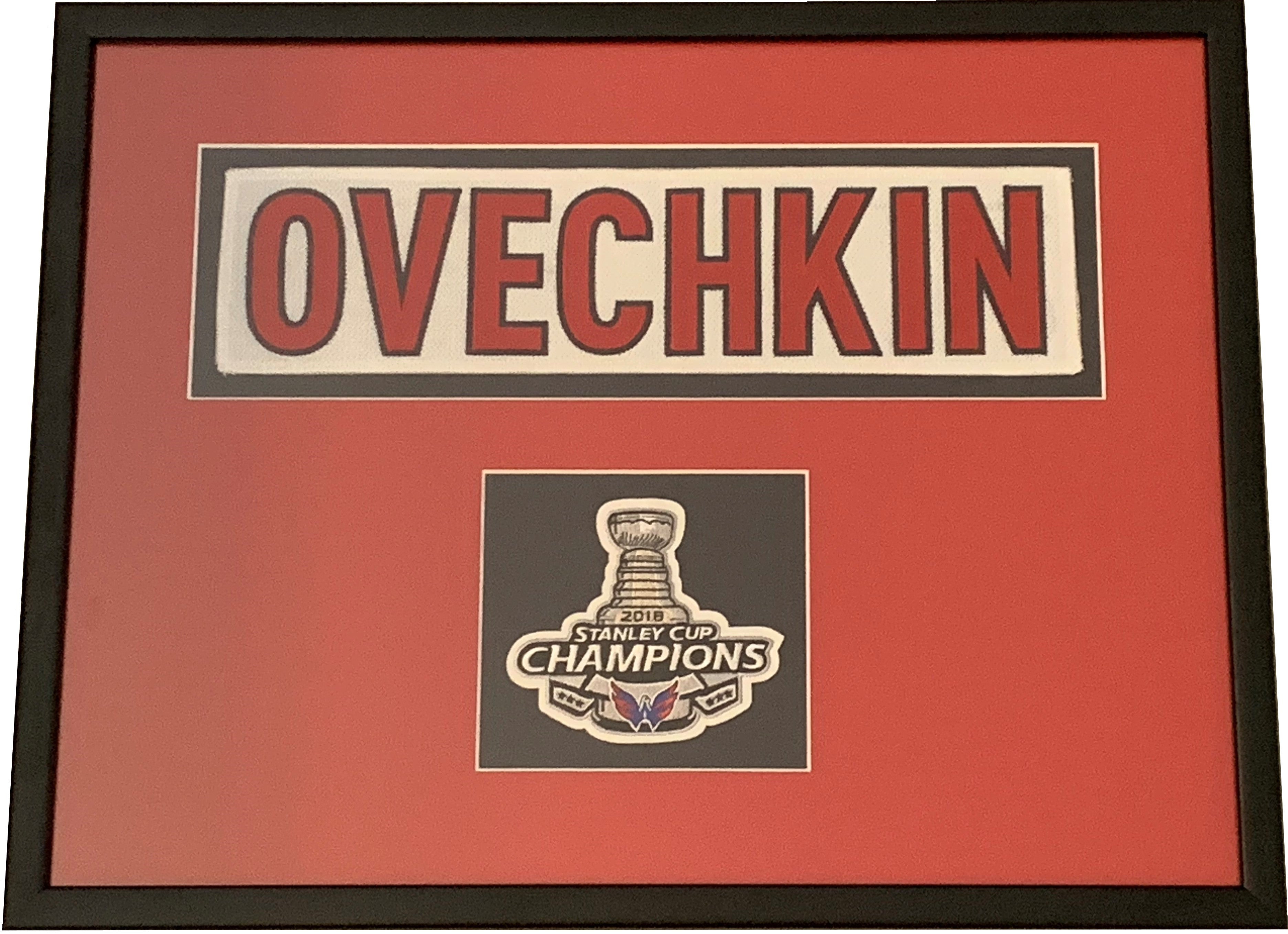 Nameplate layout with championship patch